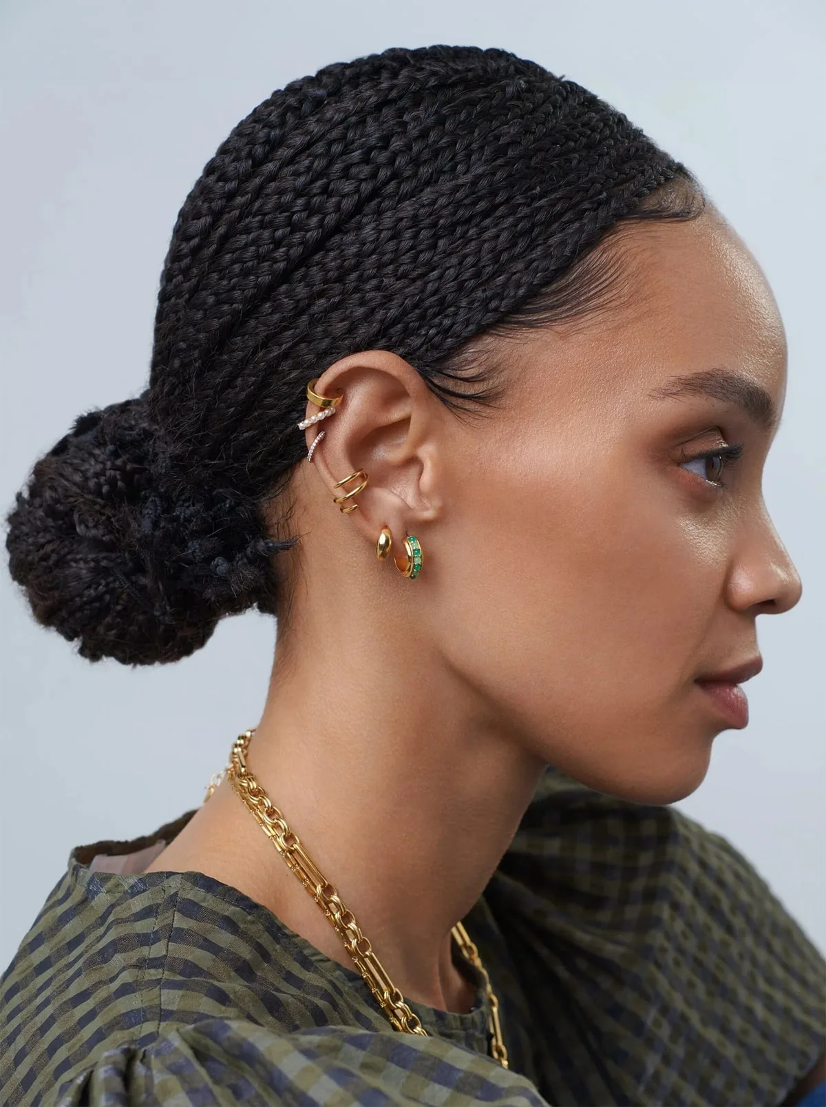 Small Gemstone Hoop Earrings - Image 4