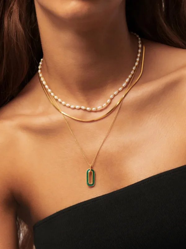 Haze Ovate Pendant Necklace - Image 2